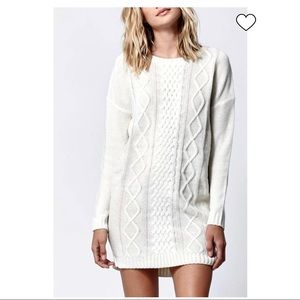 Cream sweater dress